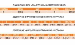 Полезные свойства мяса баранины